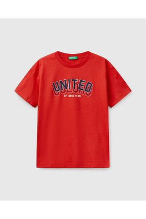 تیشرت قرمز بچه گانه رگولار United Colors of Benetton - کد 902804698