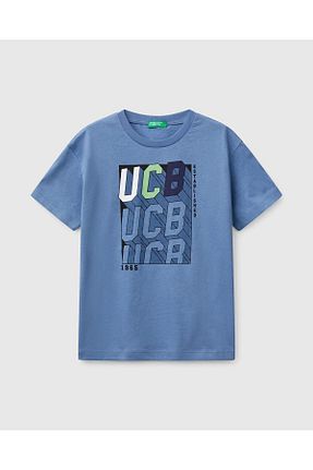 تیشرت آبی بچه گانه رگولار United Colors of Benetton - کد 904063737