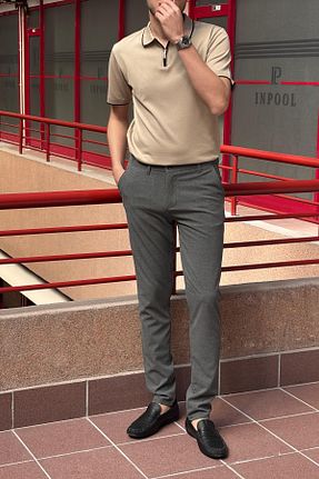 شلوار طوسی مردانه پلی ویسکون inpool - کد 830085996