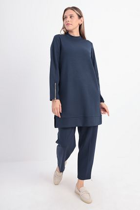 تونیک حجاب سرمه ای پنبه ای LONCA - کد 922451081