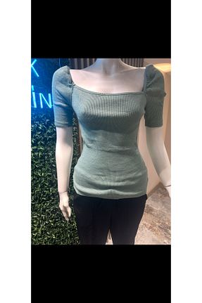 بلوز سبز زنانه ساده mor butik - کد 921720347