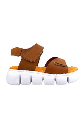 صندل قهوه ای بچه گانه چرم خالص Nubebe - کد 854112946