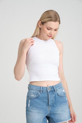 بلوز سفید زنانه ساده Store - کد 905577631