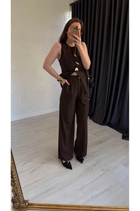 شلوار بژ زنانه بافتنی elif teke - کد 921779703