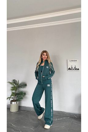 ست بالاتنه و پائین تنه سبز زنانه رگولار bonibon butikk - کد 921597838