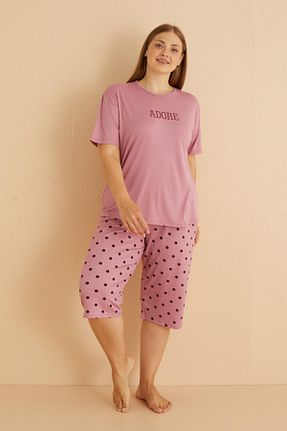 ست لباس راحتی سایز بزرگ رنگی زنانه نوشته / شعار Pijamaevi - کد 921815478