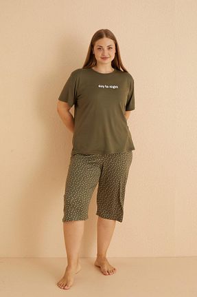 ست لباس راحتی سایز بزرگ رنگی زنانه نوشته / شعار Pijamaevi - کد 921815970