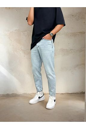 شلوار جین آبی مردانه پاچه لوله تفنگی OHEPMODA - کد 919822494
