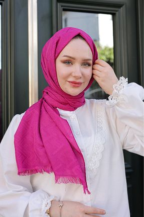 شال صورتی زنانه پنبه پلی استر İpekseli - کد 921829721