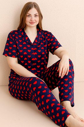 ست لباس راحتی سایز بزرگ رنگی زنانه ساده Pijamaevi - کد 921827404