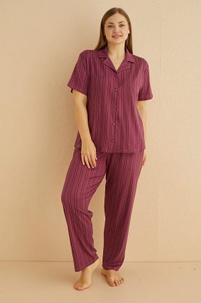 ست لباس راحتی سایز بزرگ رنگی زنانه ساده Pijamaevi - کد 921825659