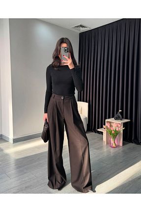 شلوار قهوه ای زنانه بافتنی AYSEGUL SOZKESEN - کد 905592972