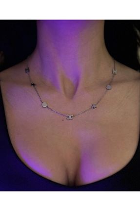 گردنبند جواهر طوسی زنانه Çelik - کد 921856987