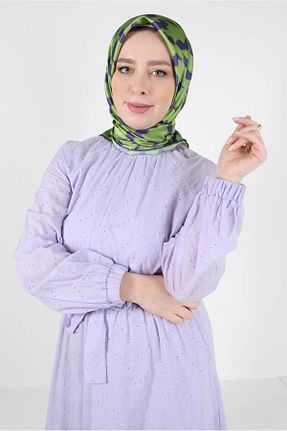 روسری بنفش پلی استر Alvina - کد 817401235