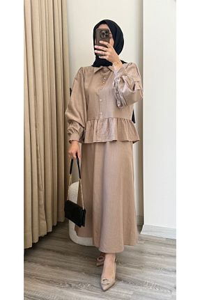 ست بالاتنه و پائین تنه حجاب رنگی زنانه رگولار MERİÇ BOUTİQUE - کد 921860036
