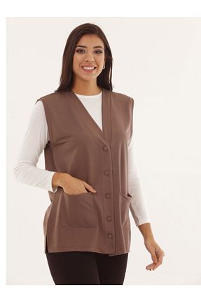 جلیقه حجاب طوسی زنانه رگولار Pumpkin - کد 921887115