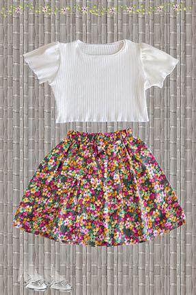 ست بالاتنه و پائین تنه رنگی بچه گانه بافتنی MODA59 - کد 922465202