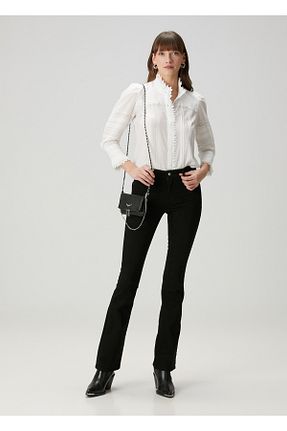 شلوار جین مشکی زنانه پاچه پهن Zadig Voltaire - کد 924117074