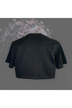 تیشرت مشکی زنانه کراپ hodie collection - کد 921912621