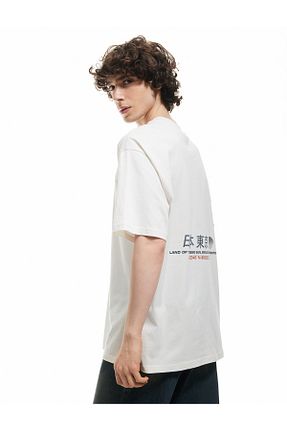 تیشرت سفید مردانه Relaxed Koton - کد 917794583