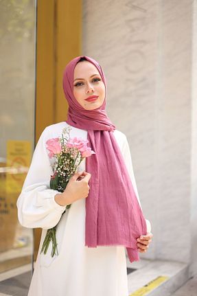 شال صورتی زنانه پنبه پلی استر Melodi Scarf - کد 921934755