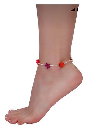 خلخال جواهر رنگی زنانه منجق bag collar co - کد 921941410