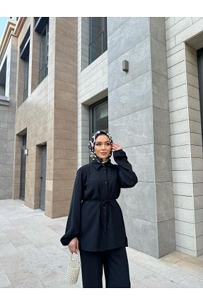 ست بالاتنه و پائین تنه مشکی زنانه بافتنی FMN Moda - کد 921941184