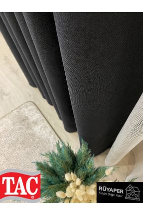 پرده زمینه مشکی کتان Taç - کد 921943395