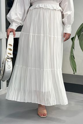 دامن سفید زنانه ساده ModaSelin - کد 921944225
