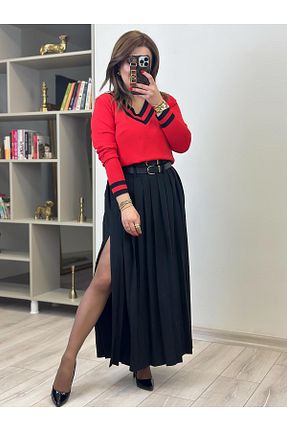 دامن مشکی زنانه ساده MELTEM TUĞAN - کد 921945469
