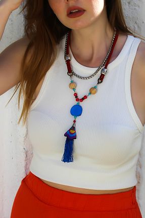 گردنبند جواهر رنگی زنانه Chiccy - کد 921959551