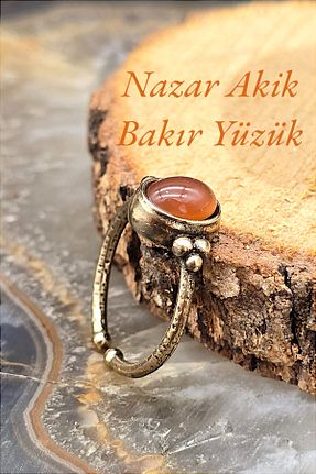 انگشتر جواهر قهوه ای زنانه سنگ طبیعی NBS Beautiful Naturel Stones - کد 921970245