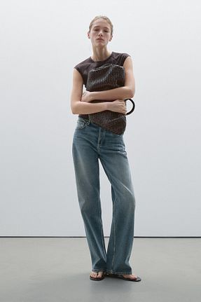 شلوار آبی زنانه پنبه ای Massimo Dutti - کد 921973448