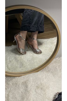 صندل متالیک زنانه پاشنه نازک STEELSHOES - کد 921973927