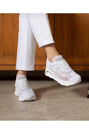 کفش کژوال سفید زنانه پارچه ای EYLÜLDEN MODA SHOES - کد 921978064