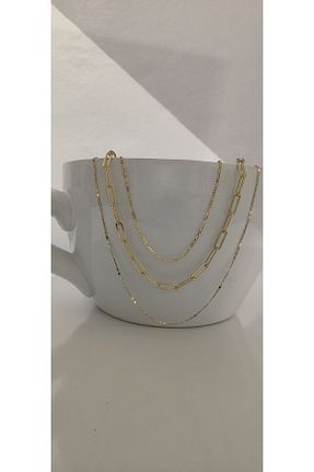 گردنبند استیل ( فولاد ) طلائی استیل ضد زنگ xUPING - کد 917360912