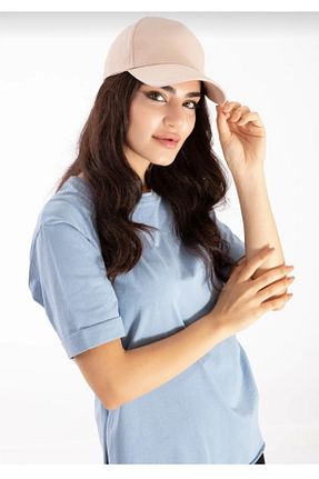 کلاه بژ زنانه پنبه ای LadyColor - کد 921976908