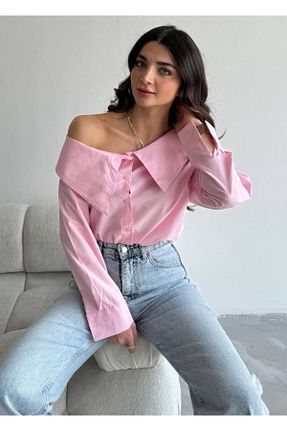 پیراهن صورتی زنانه Overshirt Ekim Store - کد 921977474