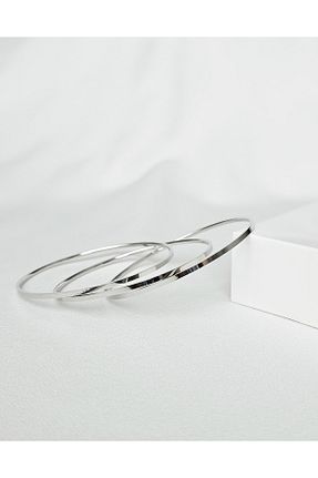 دستبند استیل (فولاد) طوسی زنانه استیل (فولاد) Roya Happiness - کد 921976655