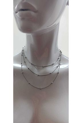 گردنبند استیل ( فولاد ) بژ زنانه استیل ضد زنگ Hızlı Çeyiz - کد 889559419