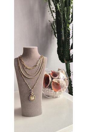 گردنبند استیل ( فولاد ) طلائی رودیوم xUPING - کد 921995601