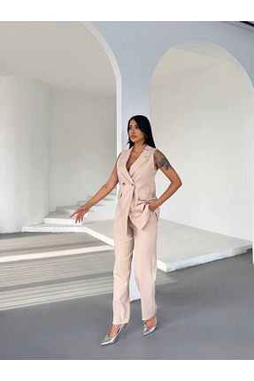 ست بالاتنه و پائین تنه بژ زنانه بافتنی Castivo Fashion - کد 921997704