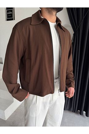 کت قهوه ای مردانه اورسایز MerStore - کد 904976698