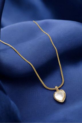 گردنبند استیل ( فولاد ) طلائی زنانه استیل (فولاد) CAXBERN - کد 887601108