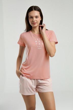 ست لباس راحتی صورتی زنانه پنبه ای Pierre Cardin - کد 922012496