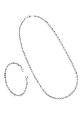 گردنبند استیل ( فولاد ) طوسی مردانه استیل (فولاد) Janti - کد 773115681