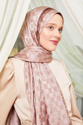 شال قهوه ای زنانه پلی استر Levidor - کد 781385870