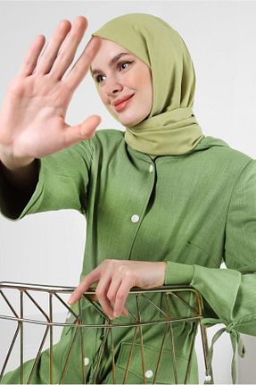 شال سبز زنانه پنبه ای Alvina - کد 798335493