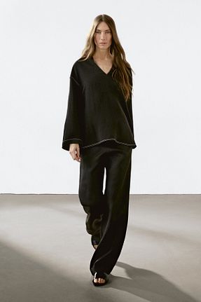 پیراهن مشکی زنانه رگولار Massimo Dutti - کد 922026763