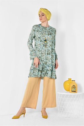 تونیک حجاب آبی زنانه پلی استر Alvina - کد 874940880